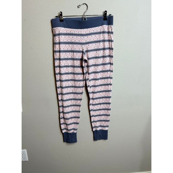 Victoria Secret sleep set pink & gray stripe long sleeve v neck loose comfy Sz M - Picture 8 of 11